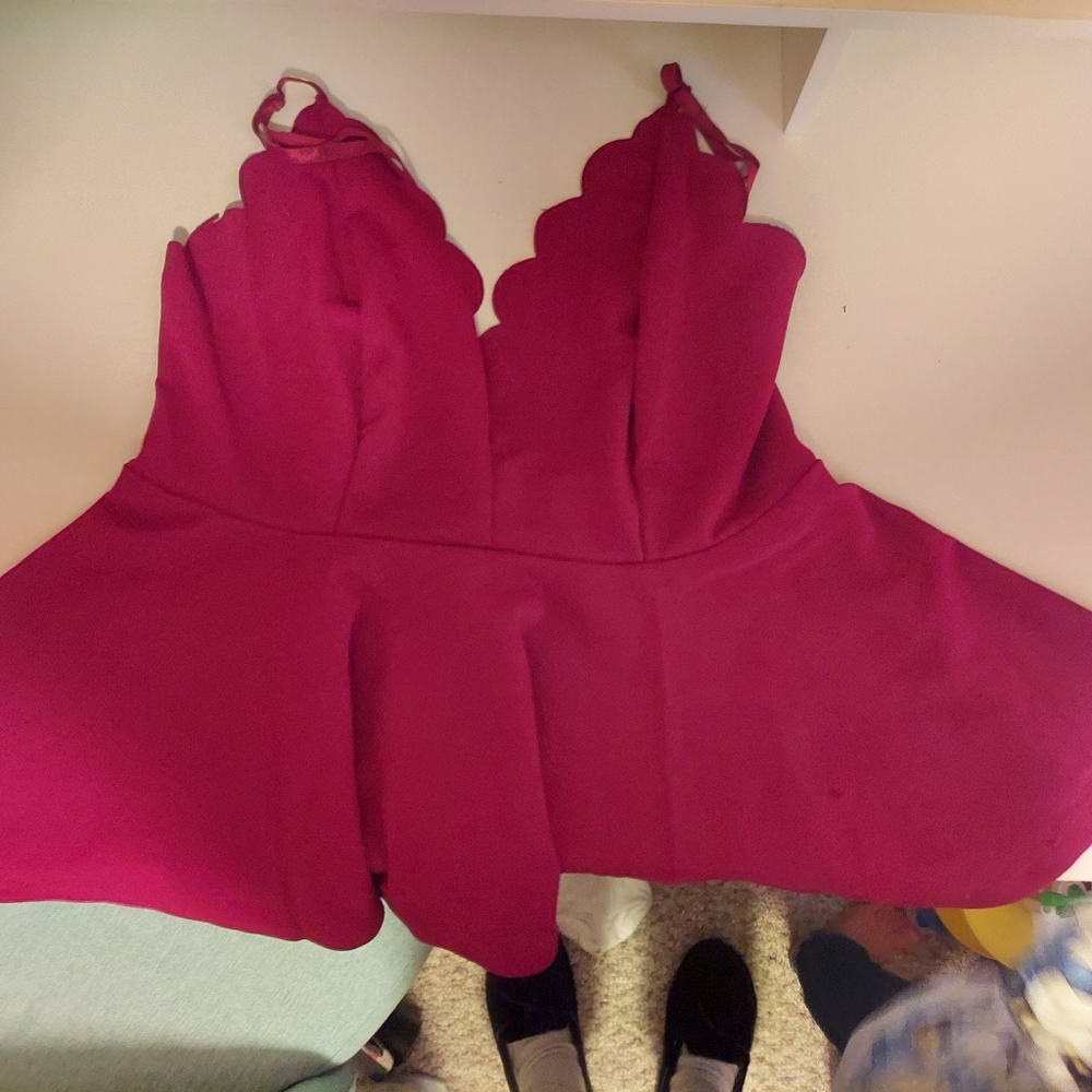 Peplum tank top